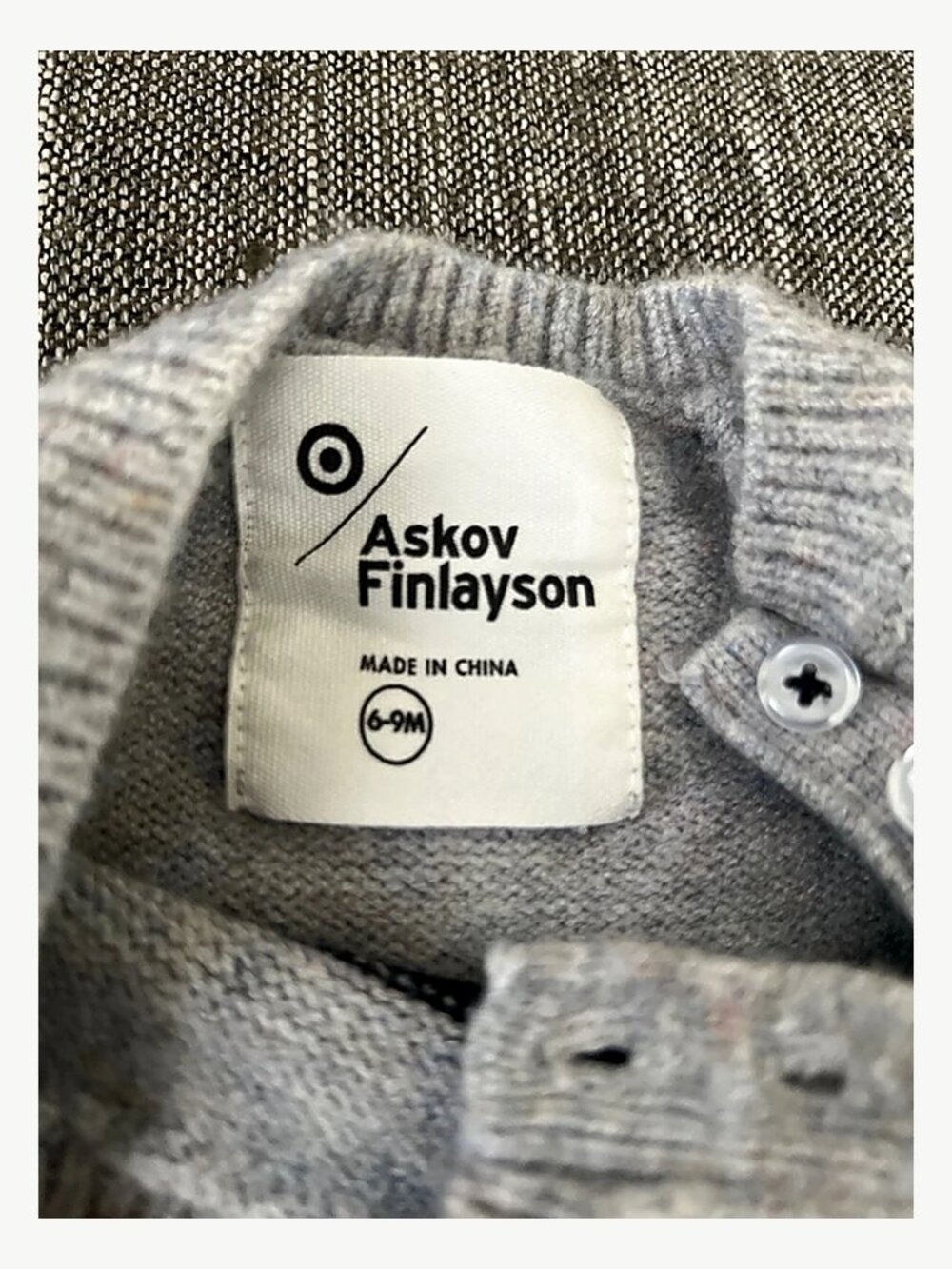 Askov Finlayson Baby NORTH Knit Romper Gray 6-9M - Picture 2 of 3